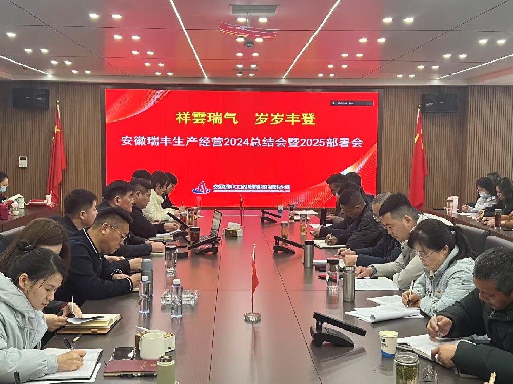 安徽瑞豐召開生產(chǎn)經(jīng)營(yíng)2024總結(jié)會(huì)暨2025部署會(huì)